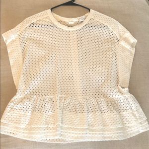 IRO white eyelet top